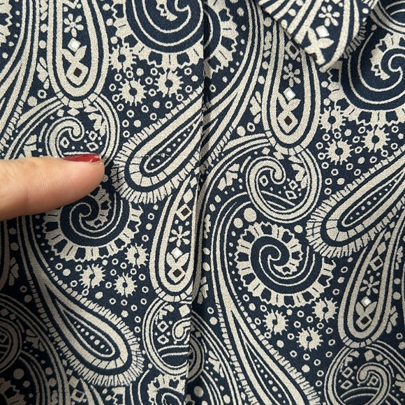 Vintage Land’s End Silk Shirt 80s 90s style size 8 - Picture 13 of 16